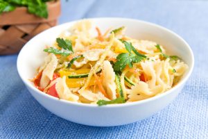 Bowtie Pasta with Yellow Squash & Tomatoes