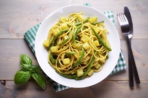 Pasta with Pesto, Potatoes, and Green Beans